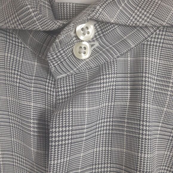 Brooks Brothers MAKERS 1818 Adult Mens Large Gray Long Sleeve Button Up Shirt - Picture 4 of 11